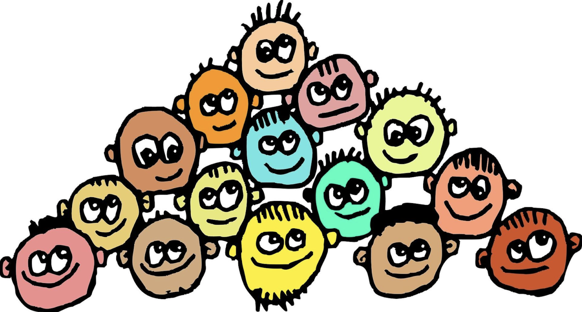 illustration of diverse people smiling