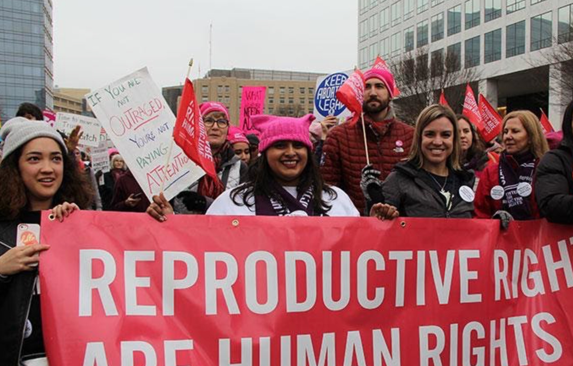 people at march for reproductive rights